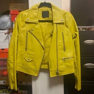 Green leather jacket